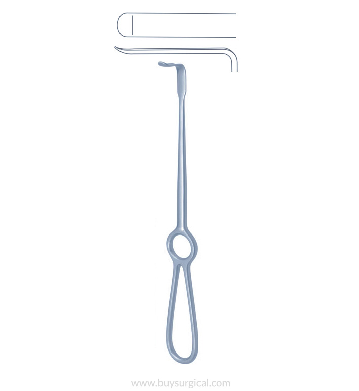 Obwegeser Soft Tissue Retractor, 8 3/4" (22.2 Cm), 10.0 X 31.0 Mm, Curved Down
